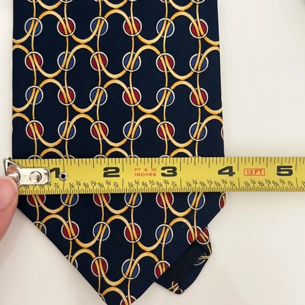Brooks Brothers Tie Blue with Yellow and Red Design